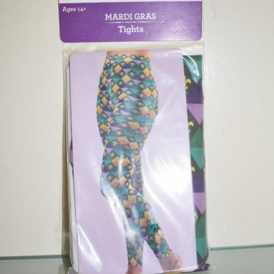 Mardi Gras Way To Celebrate Women's Tights One Size NWT